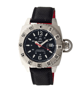 Shield Vujnovich Swiss Men's Diver Watch w/Date - Silver/Black