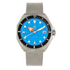 Shield Marius Bracelet Men's Diver Watch w/Date - Silver/Blue