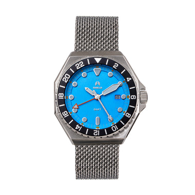 Shield Marco Bracelet Watch w/Date - Light Blue - SLDSH116-3