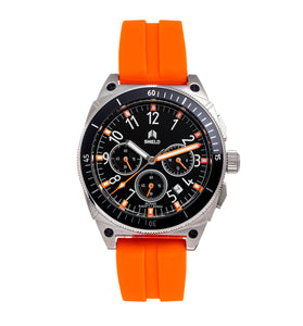 Shield Sonar Chronograph Strap Watch w/Date - Orange - SLDSH113-2