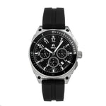 Shield Sonar Chronograph Strap Watch w/Date - Black/Silver - SLDSH113-1