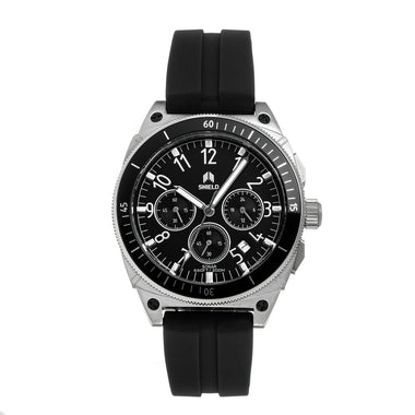 Shield Sonar Chronograph Strap Watch w/Date - Black/Silver - SLDSH113-1