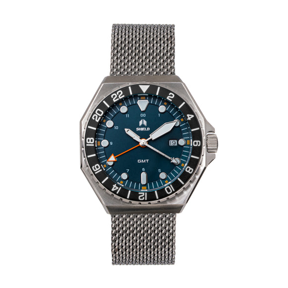 Shield Marco Bracelet Watch w/Date - Dusty Blue