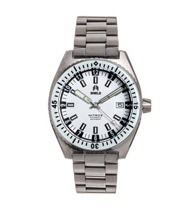 Shield Nitrox Bracelet Watch w/Date - White - SLDSH114-6