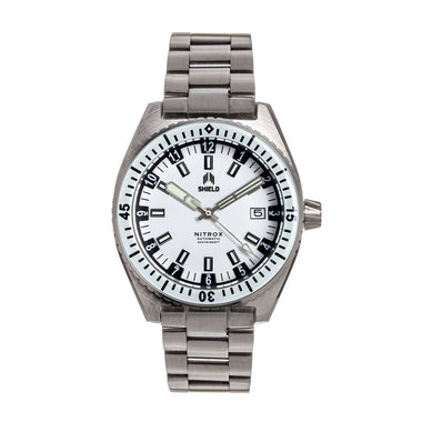 Shield Nitrox Bracelet Watch w/Date - White - SLDSH114-6