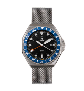 Shield Marco Bracelet Watch w/Date - Black/Navy - SLDSH116-7