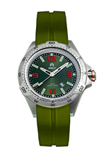Shield Vessel Strap Watch w/Date - Green - SLDSH112-4