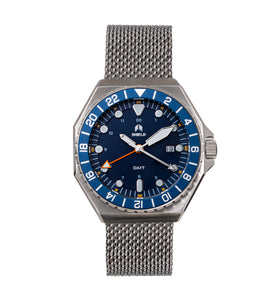 Shield Marco Bracelet Watch w/Date - Navy - SLDSH116-6