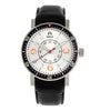 Shield Gilliam Leather-Band Men's Diver Watch - Silver