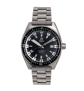 Shield Nitrox Bracelet Watch w/Date - Black - SLDSH114-1