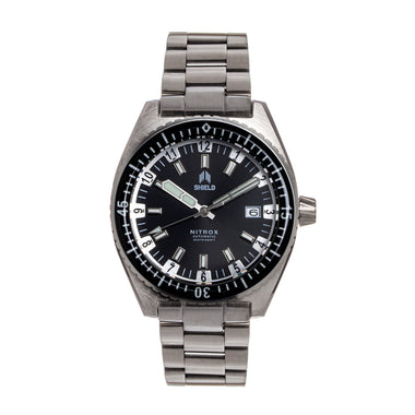 Shield Nitrox Bracelet Watch w/Date - Black - SLDSH114-1