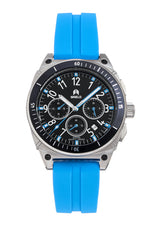 Shield Sonar Chronograph Strap Watch w/Date - Light Blue - SLDSH113-3