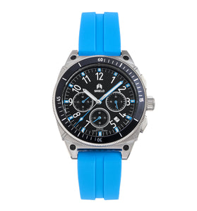 Shield Sonar Chronograph Strap Watch w/Date - Light Blue - SLDSH113-3