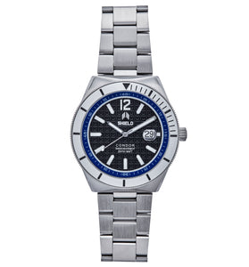 Shield Condor Bracelet Watch w/Date - White - SLDSH118-2