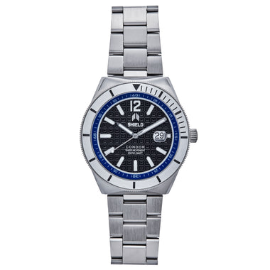 Shield Condor Bracelet Watch w/Date - White - SLDSH118-2