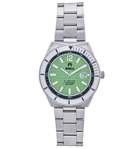 Shield Condor Bracelet Watch w/Date - Green - SLDSH118-4