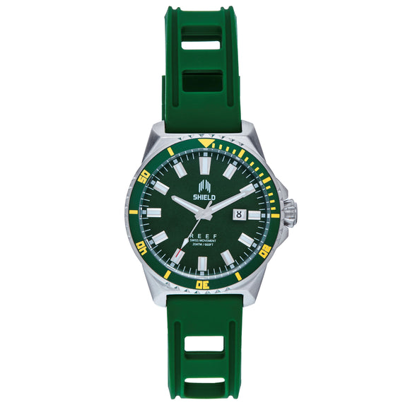 Shield Reef Strap Watch w/Date - Green - SLDSH119-4
