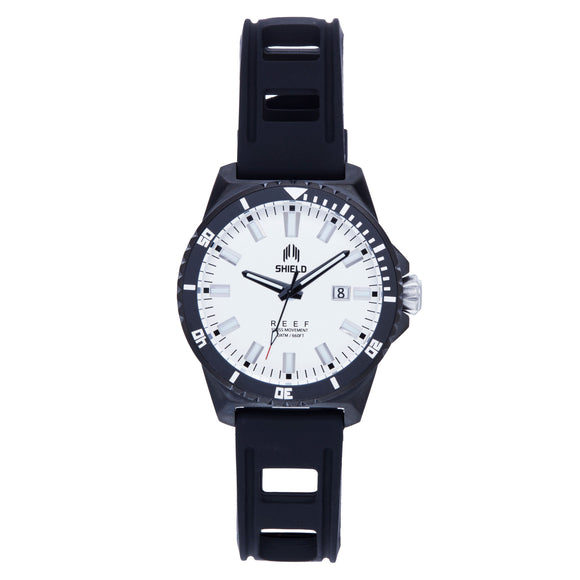 Shield Reef Strap Watch w/Date - Black/White - SLDSH119-7